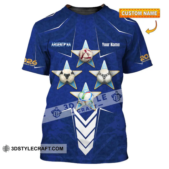 Unisex Shirt - Custom Argentina World Cup 2026 3D Shirt style option 1
