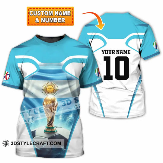 Unisex Shirt - Custom Argentina World Cup 2026 3D Shirt style option 1