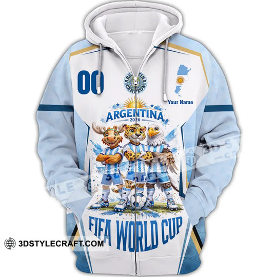 Unisex Shirt - Custom Argentina World Cup 2026 3D Shirt style option 3