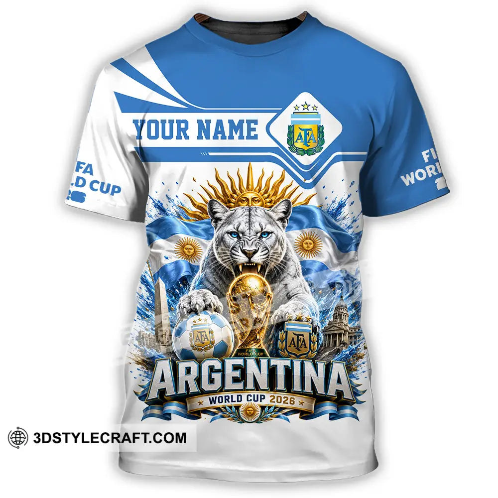Unisex Shirt - Custom Argentina World Cup 2026 Shirt - T-Shirt / S - T-shirt