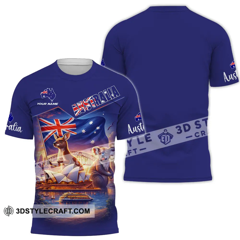 Unisex Shirt - Custom Australia 3D Shirt T-Shirt / S T-shirt