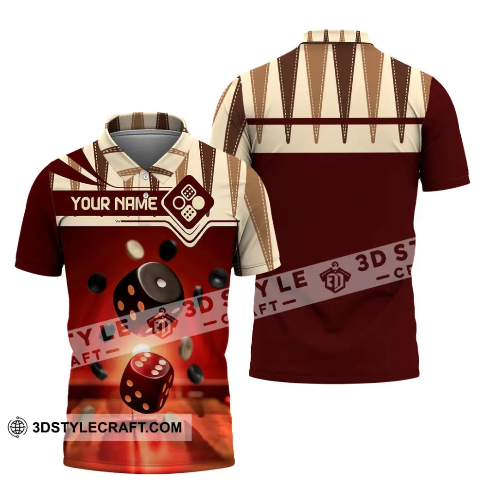 Unisex Shirt - Custom Backgammon 3D Shirt Polo Shirt / S T-shirt