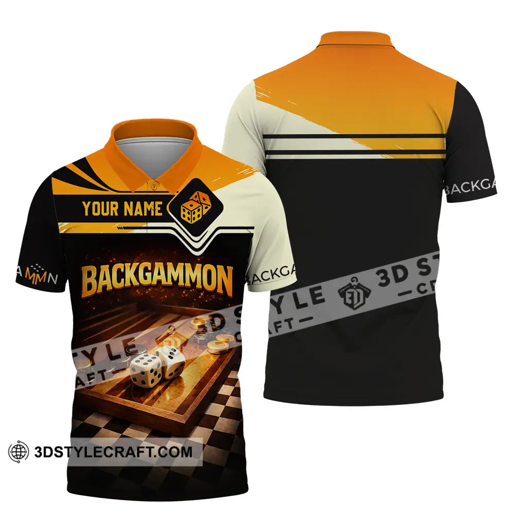 Unisex Shirt - Custom Backgammon 3D Shirt Polo Shirt / S T-shirt