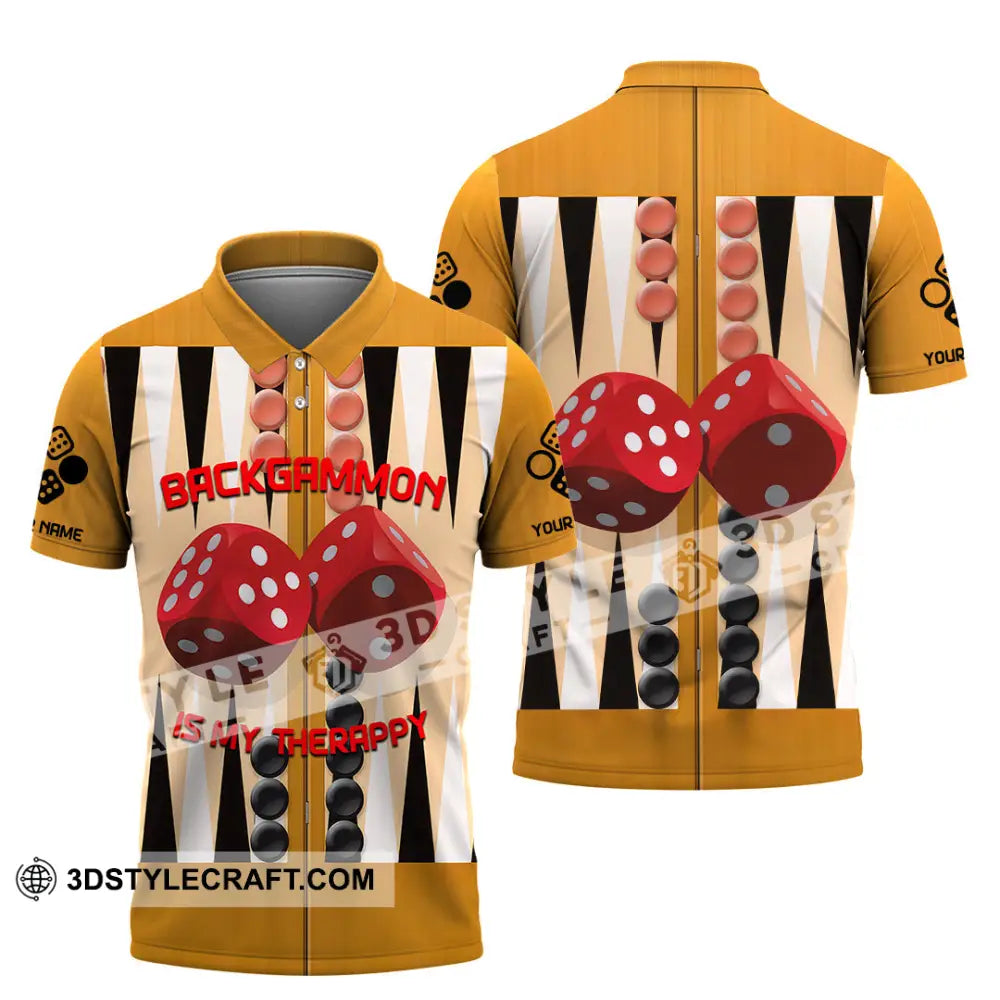 Unisex Shirt - Custom Backgammon 3D Shirt Polo Shirt / S T-shirt