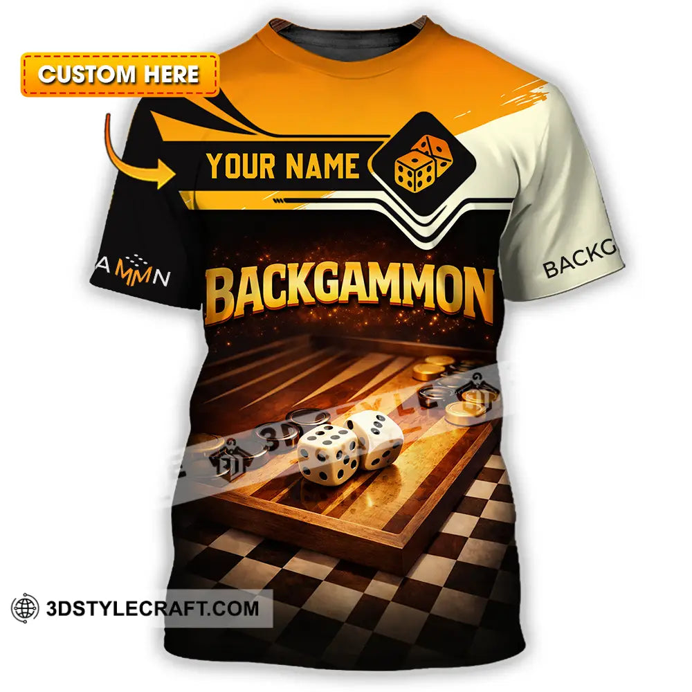 Unisex Shirt - Custom Backgammon 3D Shirt T-shirt
