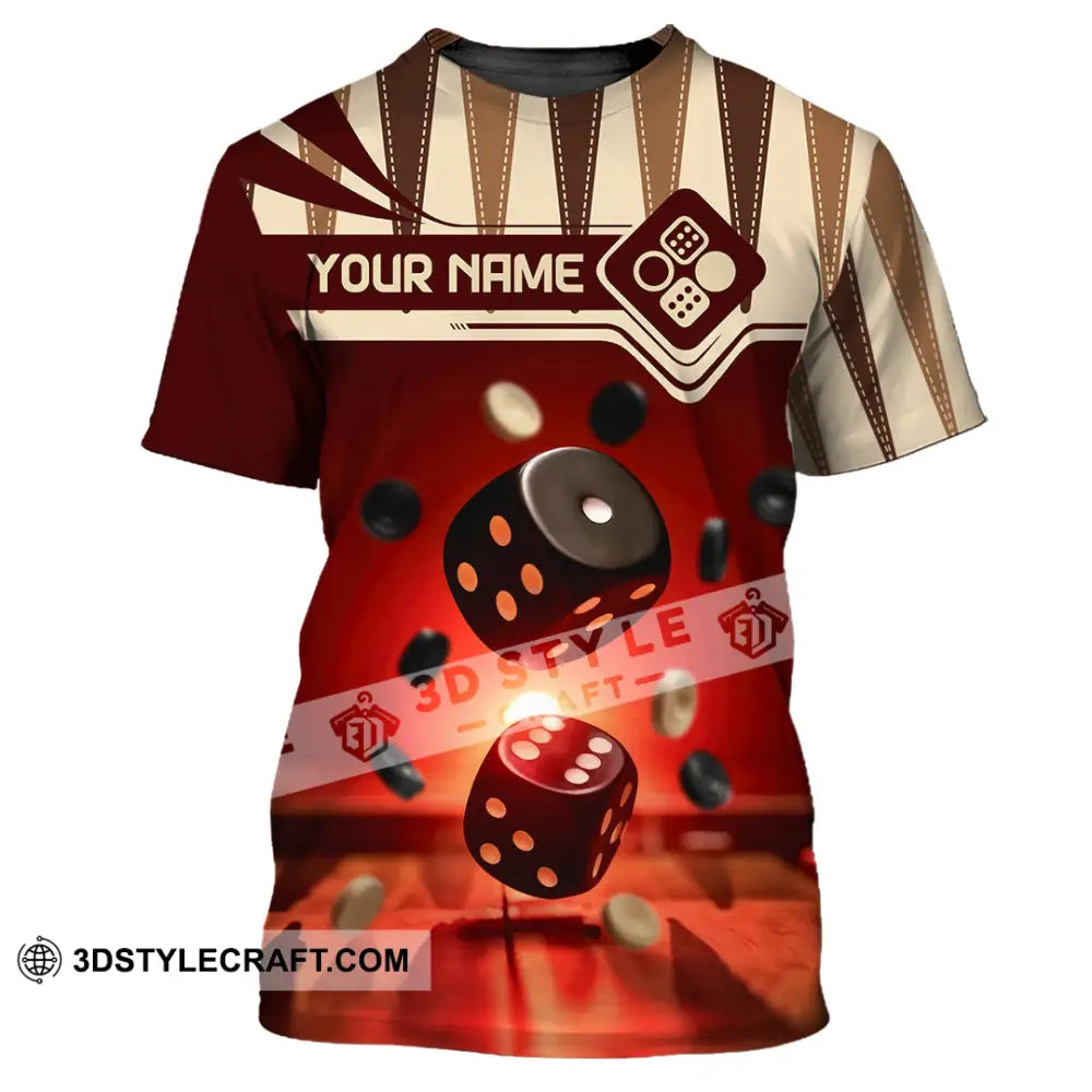 Unisex Shirt - Custom Backgammon 3D Shirt T-Shirt / S T-shirt