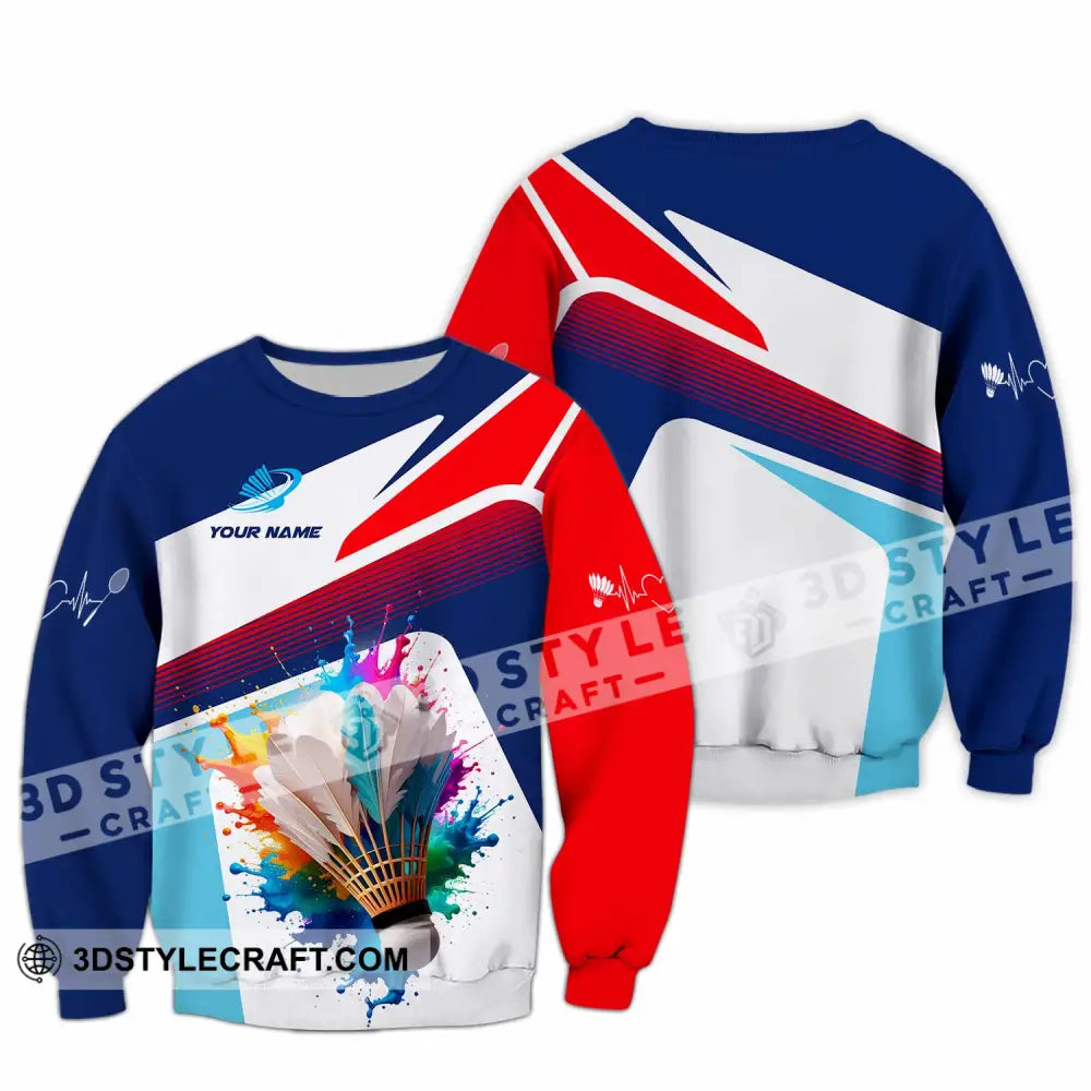 Unisex Shirt - Custom Badminton 3D Shirt Long Sleeve / S T-shirt