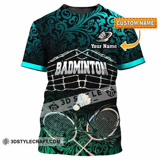 Unisex Shirt - Custom Badminton 3D Shirt style option 1