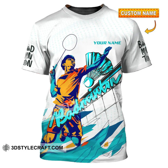 Unisex Shirt - Custom Badminton 3D Shirt style option 1