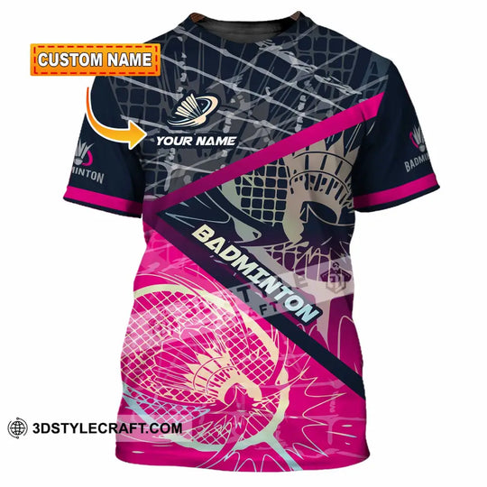 Unisex Shirt - Custom Badminton 3D Shirt style option 1