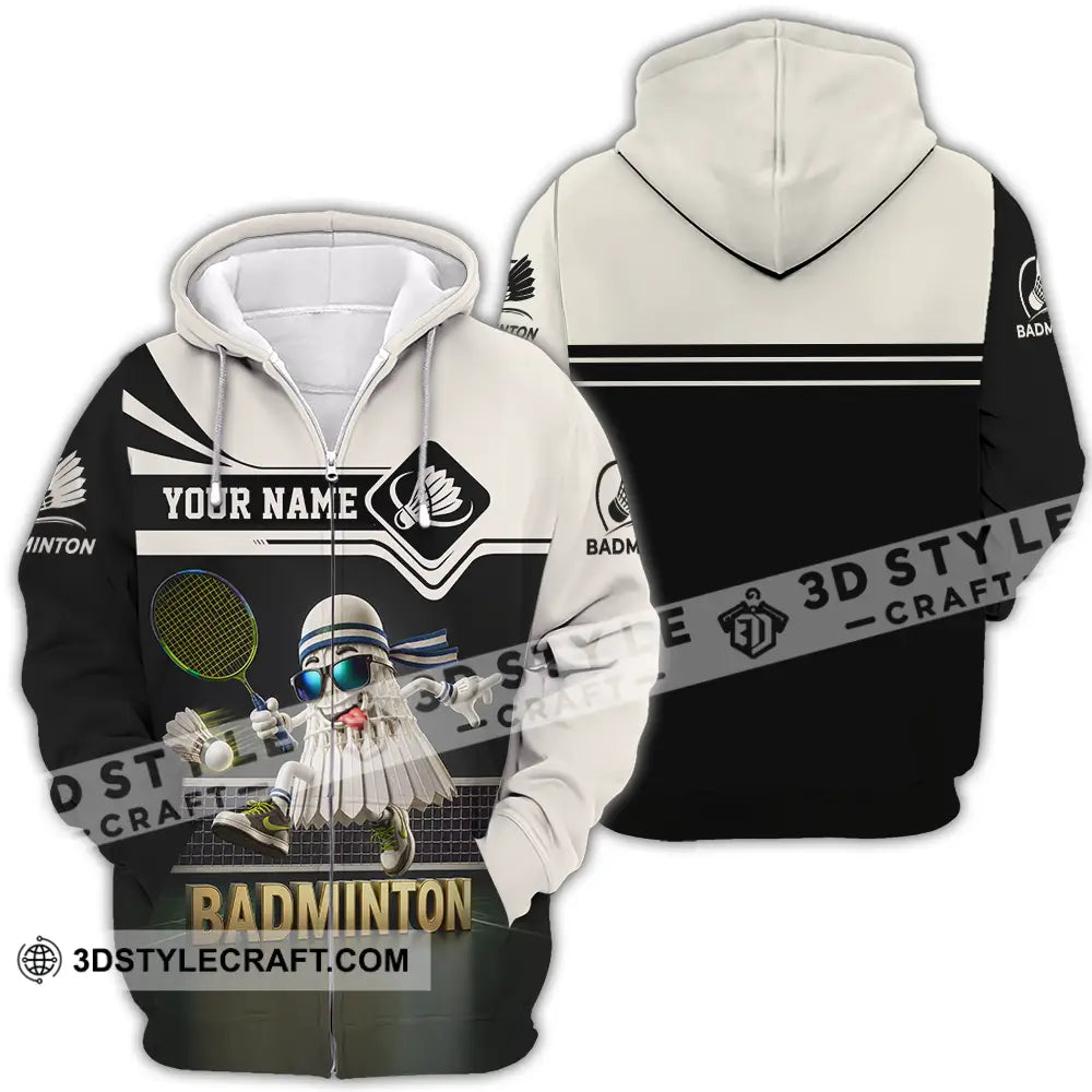 Unisex Shirt - Custom Badminton Shirt - Zipper Hoodie / S - T-shirt