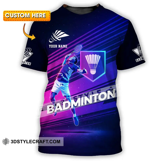 Unisex Shirt - Custom Badminton3D Shirt style option 1