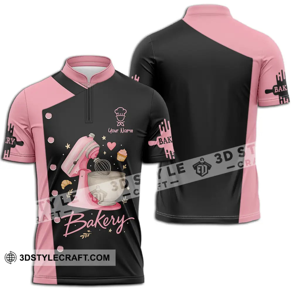 Unisex Shirt - Custom Baker Lover Shirt Zipper Polo Shirt / S T-shirt