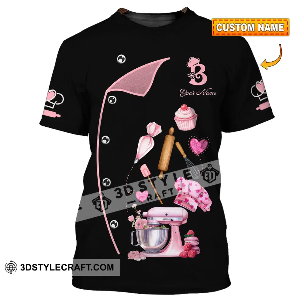 Unisex Shirt - Custom Bakery Black & Pink Cute Shirt T-shirt