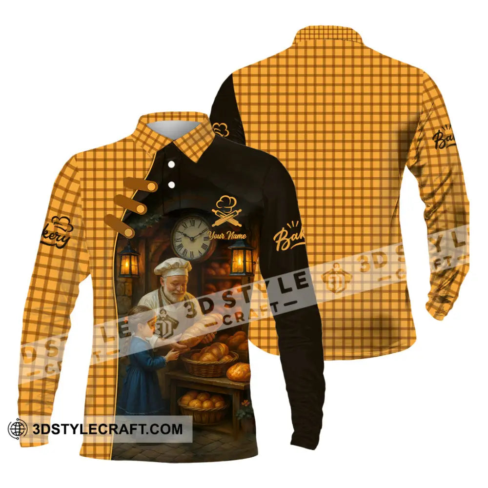Unisex Shirt - Custom Bakery Shirt Long Sleeve Polo / S T-shirt