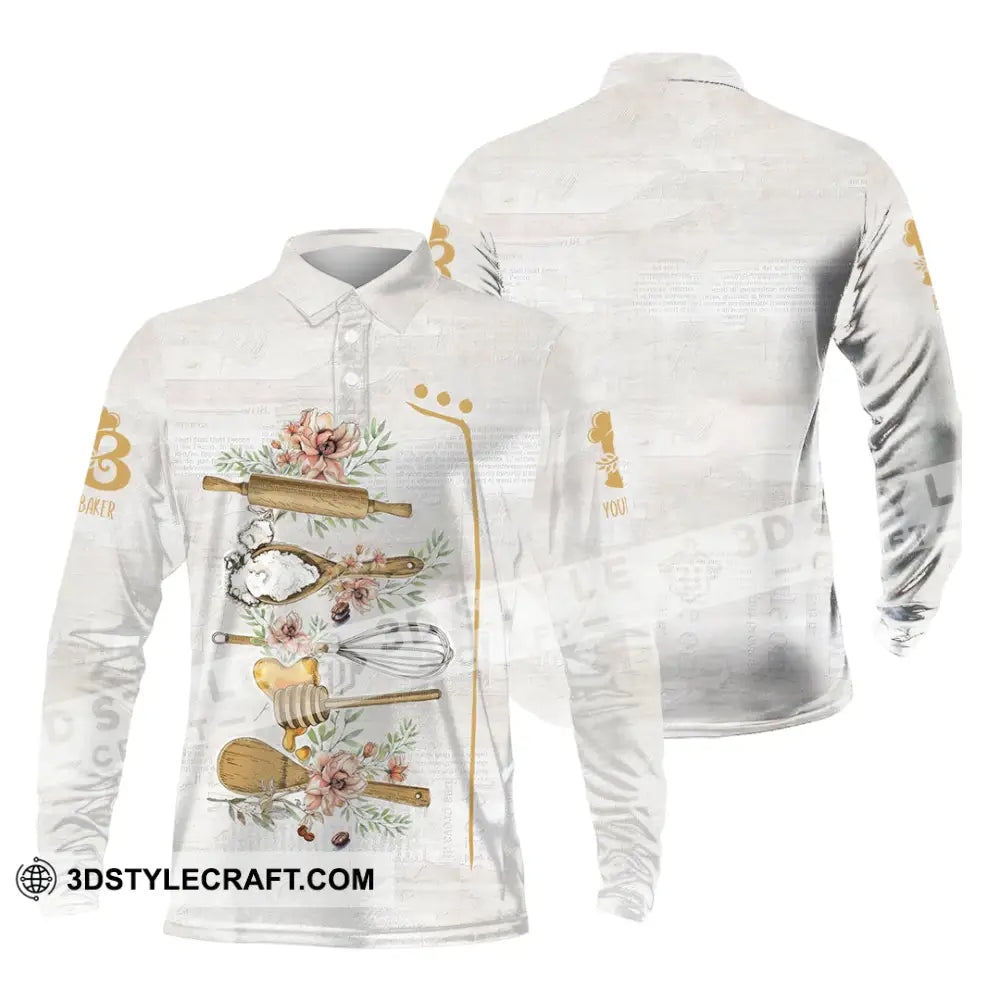 Unisex Shirt - Custom Baking Shirt Long Sleeve Polo / S T-shirt