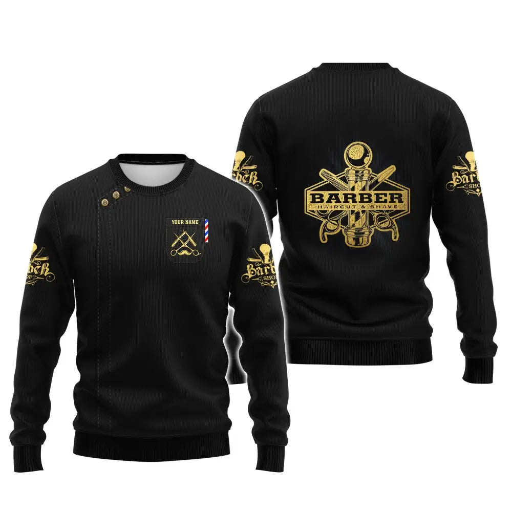 Unisex Shirt Custom Barber Personalized Name For Hairstylists T-Shirt