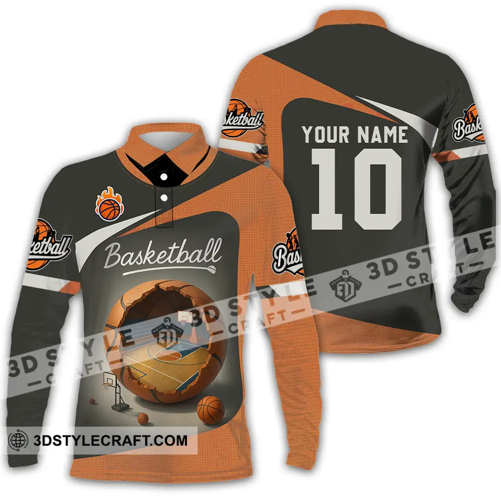 Unisex Shirt - Custom Basketball Shirt Long Sleeve Polo / S T-shirt