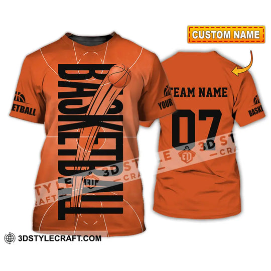 Unisex Shirt - Custom Basketball Orange Shirt style option 1