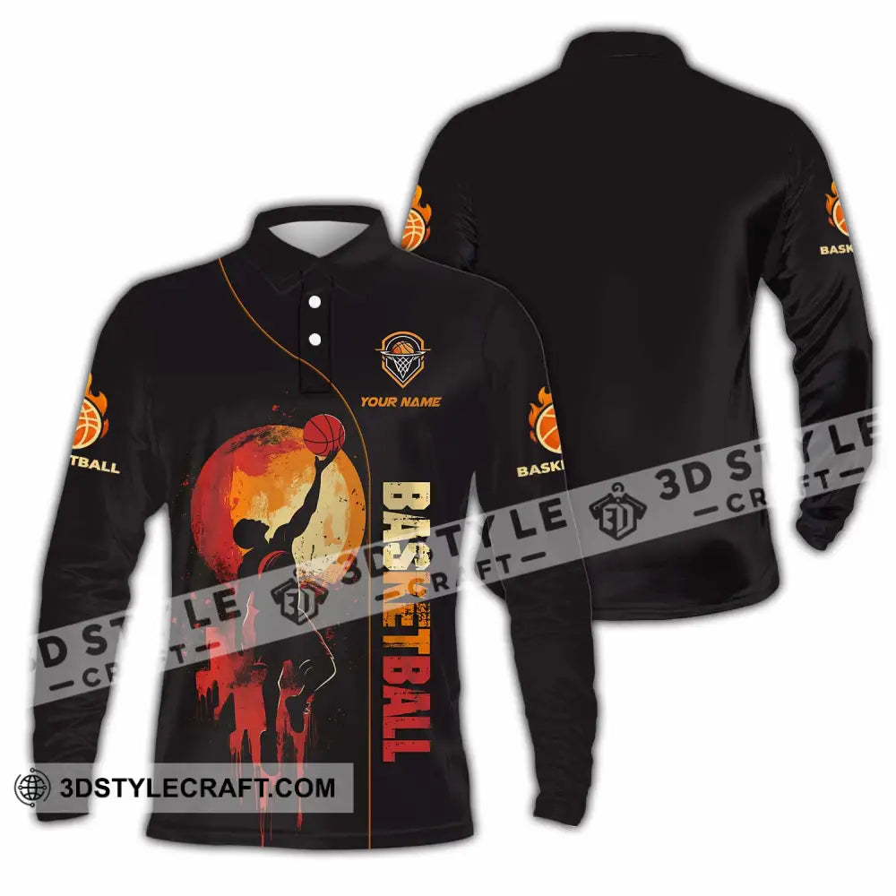 Unisex Shirt - Custom Basketball Player Shirt Long Sleeve Polo / S T-shirt