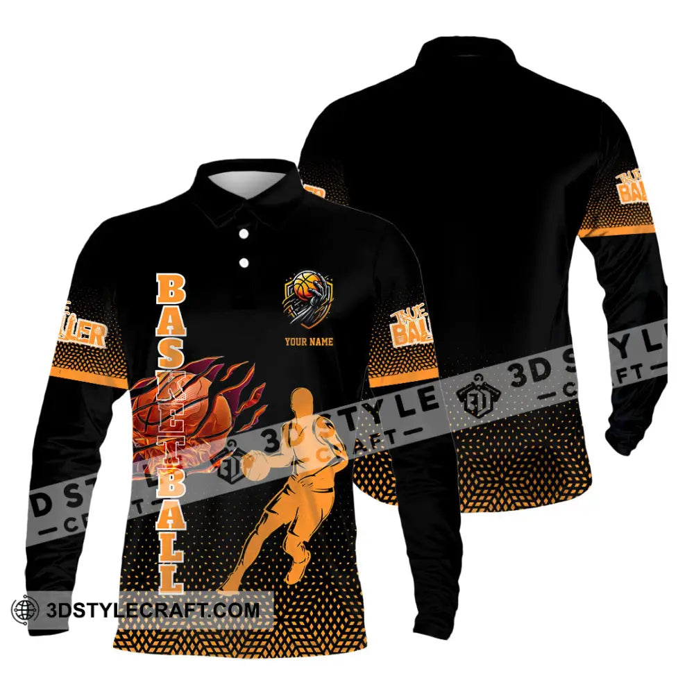 Unisex Shirt Custom Basketball Sport Shirt Long Sleeve Polo / S T shirt