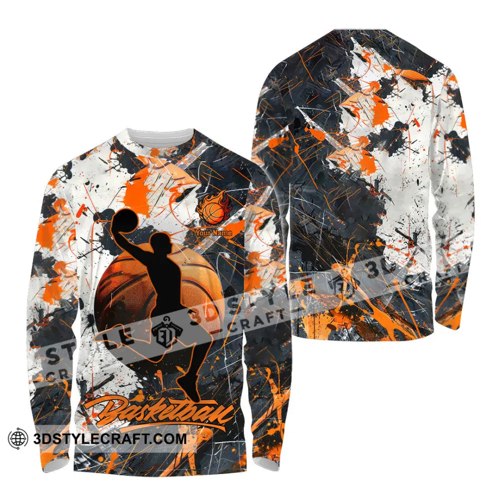 Unisex Shirt Custom Basketball Sport Shirt Long Sleeve Shirt / S T shirt