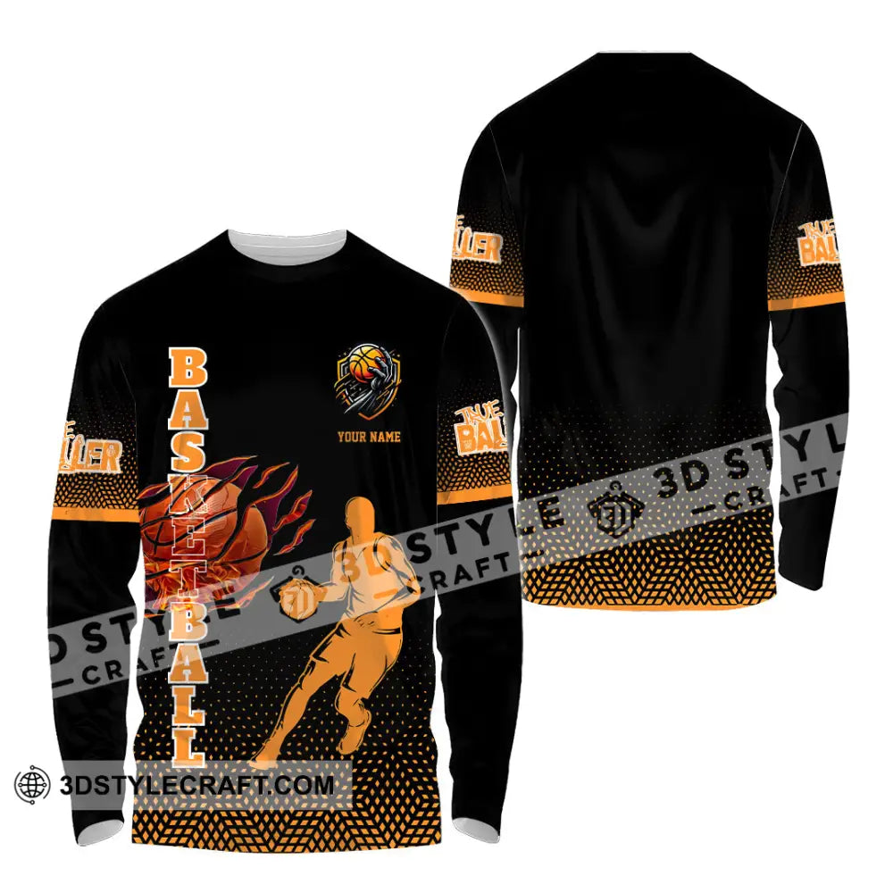 Unisex Shirt Custom Basketball Sport Shirt Long Sleeve Shirt / S T shirt
