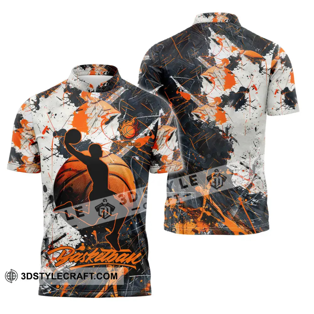 Unisex Shirt Custom Basketball Sport Shirt Zipper Polo Shirt / S T shirt