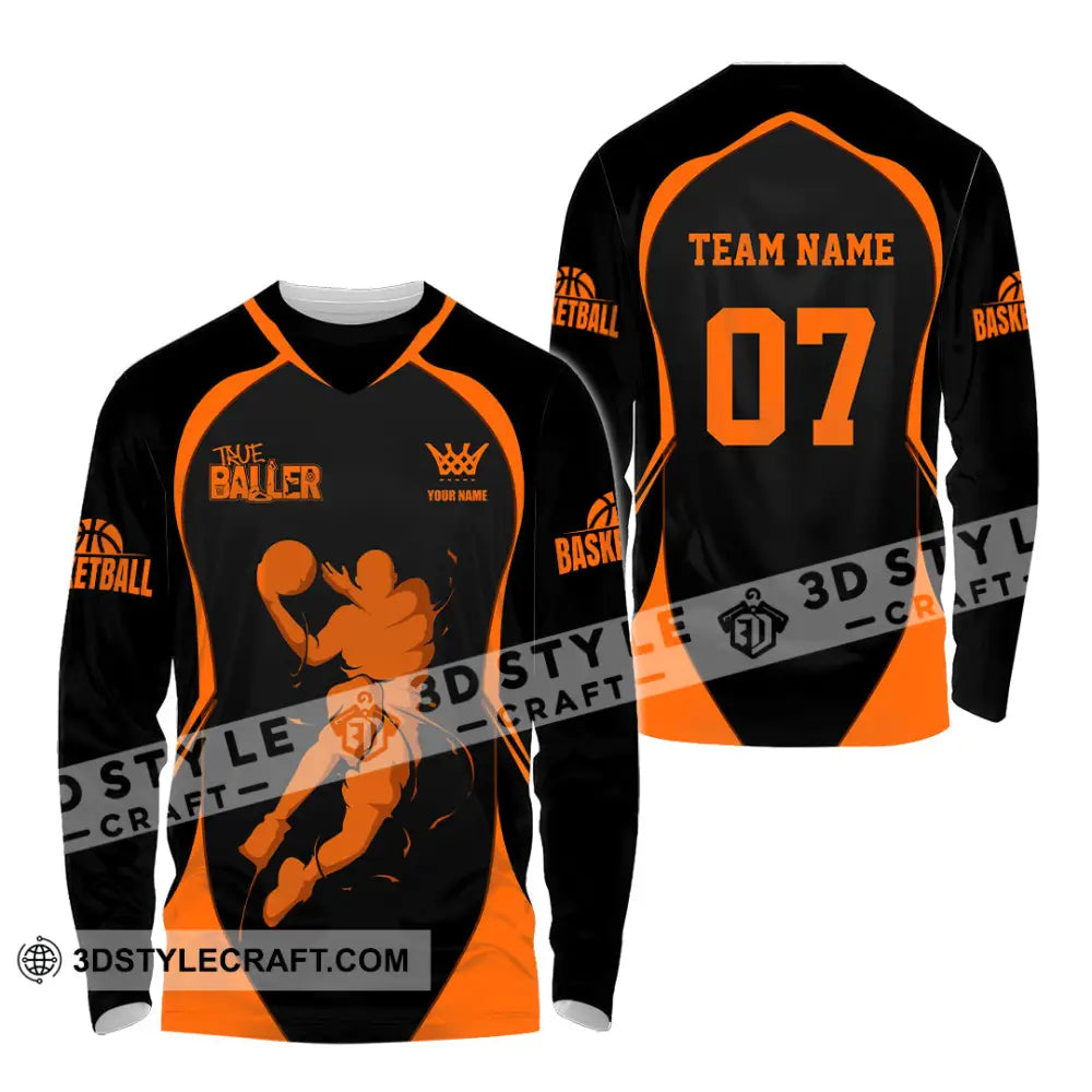 Unisex Shirt - Custom Basketball The Baller Shirt Long Sleeve Shirt / S T-shirt