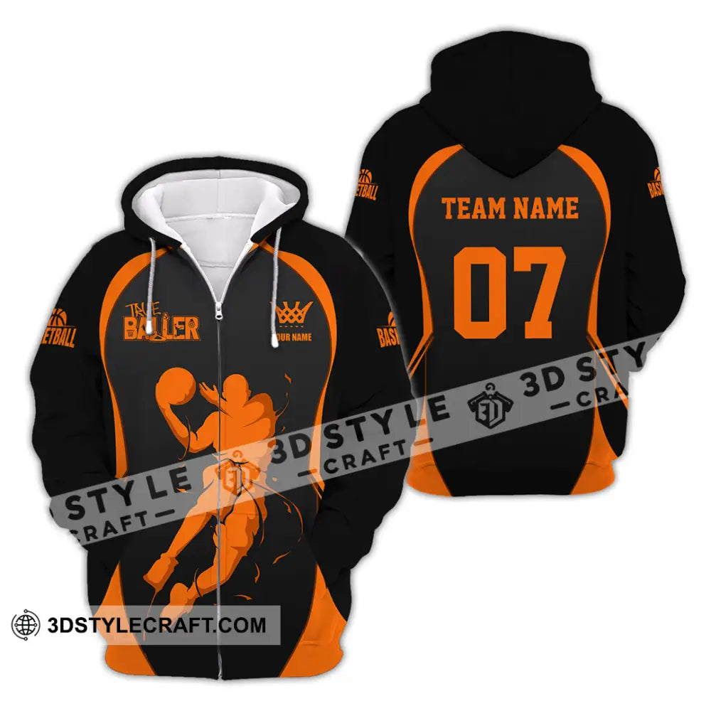Unisex Shirt - Custom Basketball The Baller Shirt Zipper Hoodie / S T-shirt