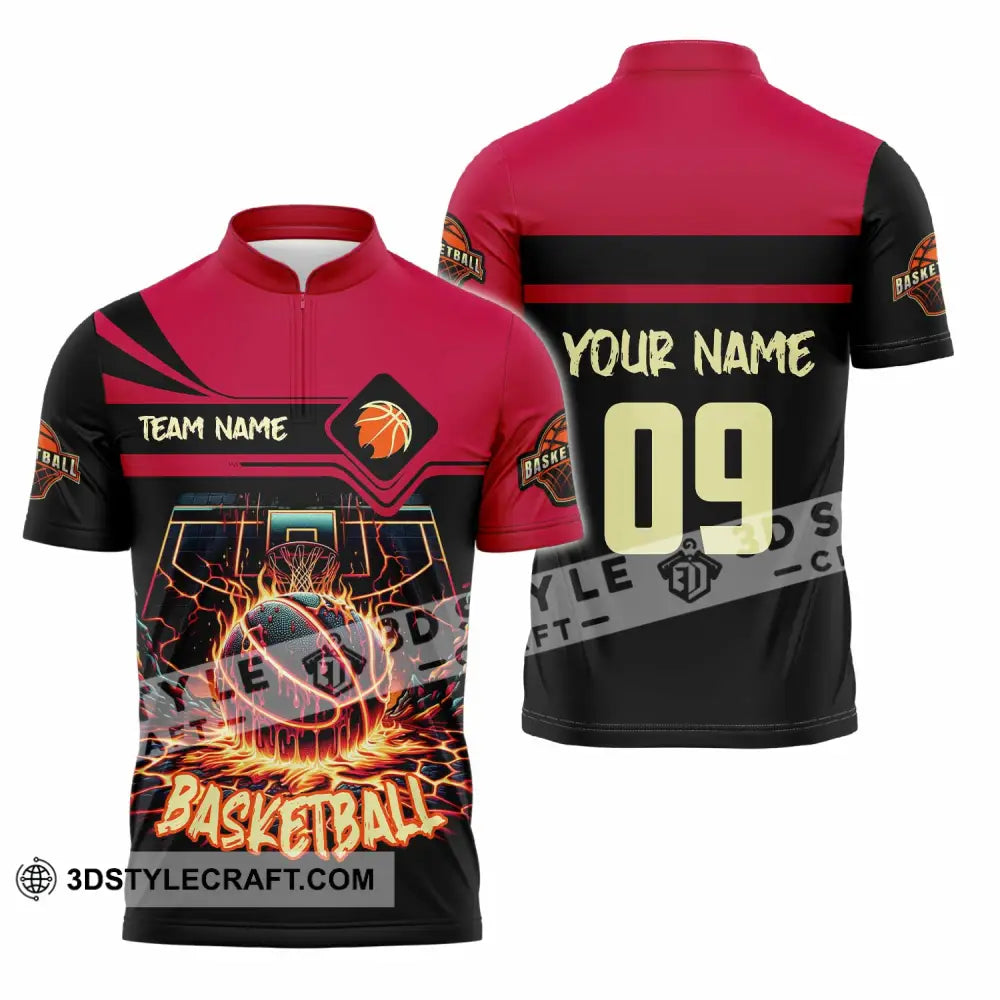 Unisex Shirt Custom Basketball Shirt Zipper Polo Shirt / S T shirt