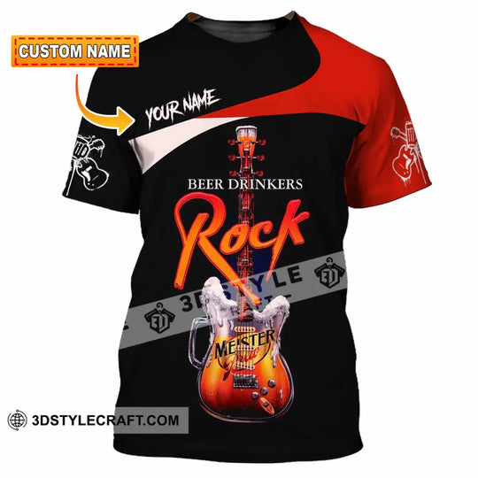 Unisex Shirt - Custom Beer Drinkers And Rock 3D Shirt style option 1
