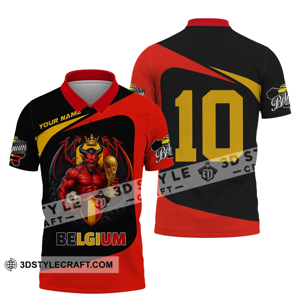 Unisex Shirt - Custom Belgium 3D Shirt Polo Shirt / S T-shirt