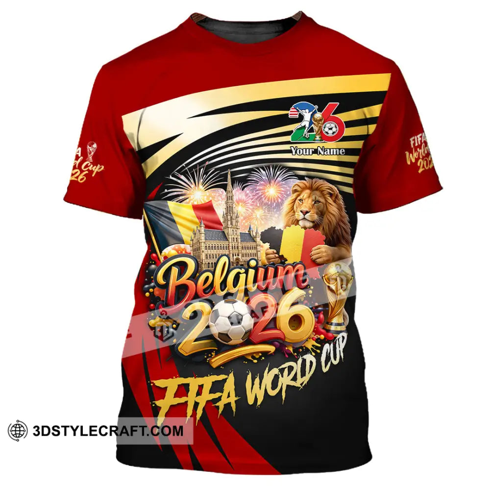 Unisex Shirt - Custom Belgium Fifa World Cup 2026 3D Shirt T-Shirt / S T-shirt