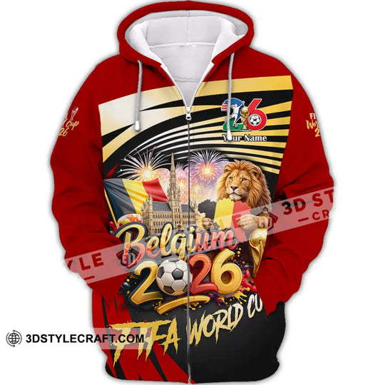 Unisex Shirt - Custom Belgium Fifa World Cup 2026 3D Shirt style option 2