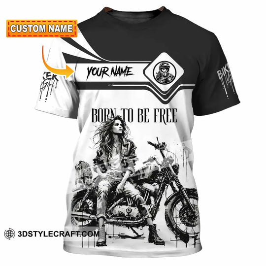 Unisex Shirt - Custom Biker Born To Be Free 3D Shirt style option 1