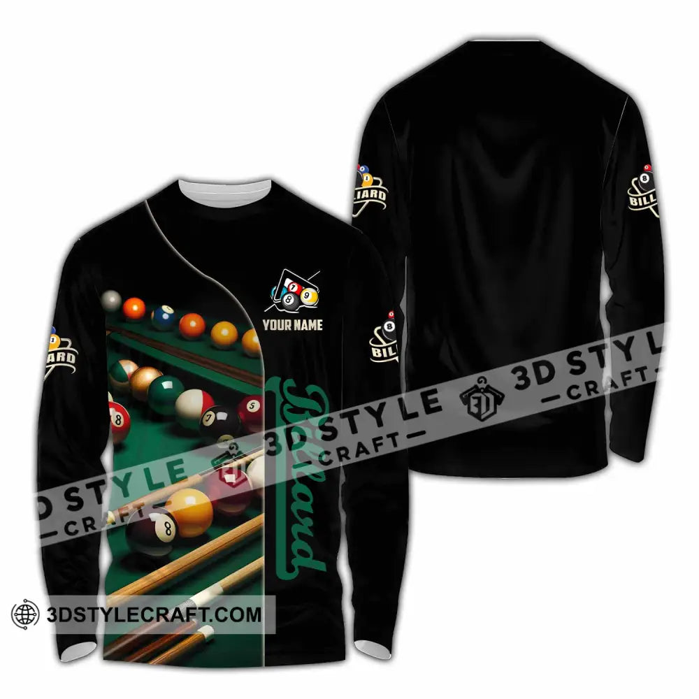 Unisex Shirt - Custom Billiard Lover Shirt Long Sleeve Shirt / S T-shirt