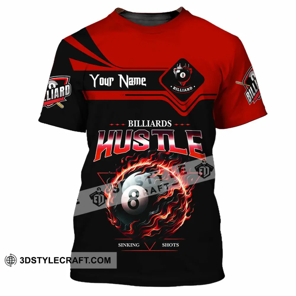 Unisex Shirt - Custom Billiards Hustle Sinking Shot Sport Shirt T-Shirt / S T-shirt