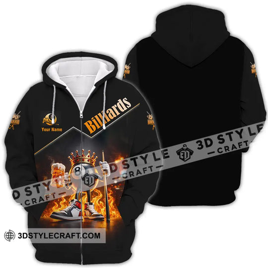 Unisex Shirt - Custom Billiards Lover 3D Shirt style option 4