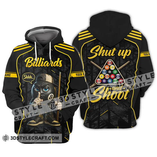 Unisex Shirt - Custom Billiards Shut Up And Shoot 3D Shirt style option 4