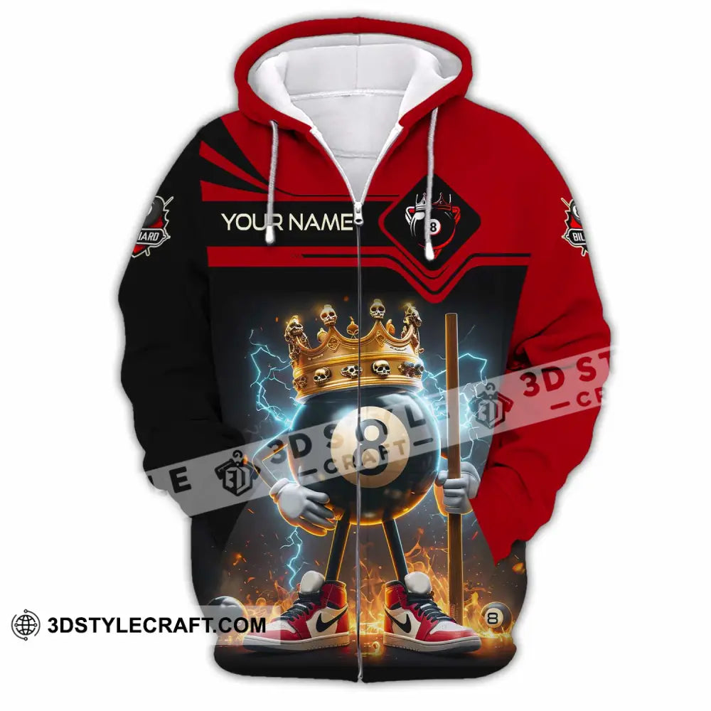 Unisex Shirt - Custom Billiards Shirt Zipper Hoodie / S T-shirt
