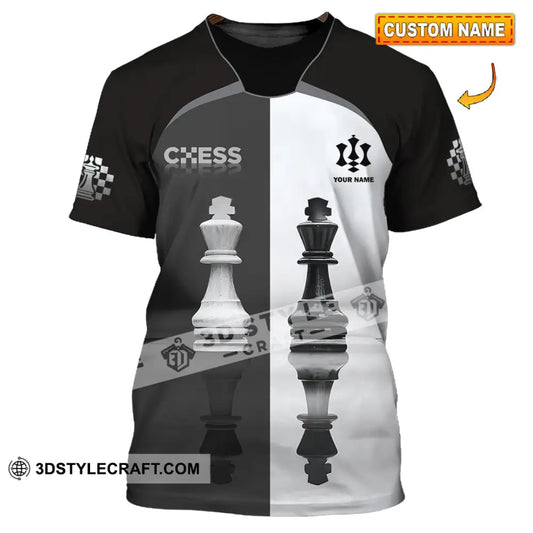 Unisex Shirt - Custom Black And White Chess Shirt For Couple T-shirt