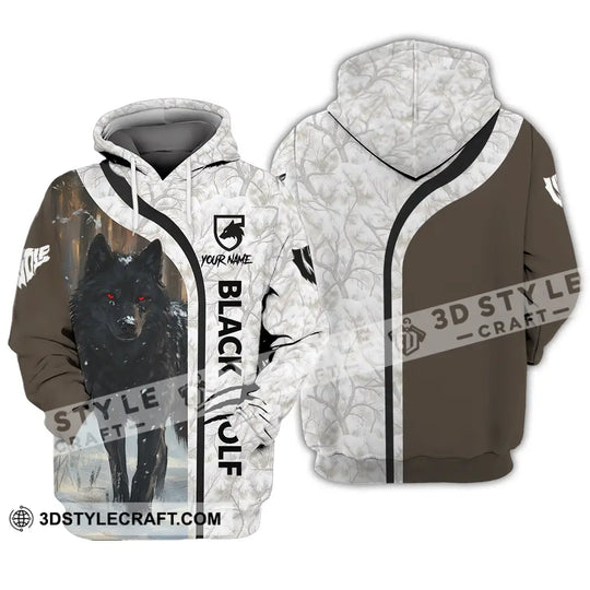 Unisex Shirt - Custom Black Wolf 3D Shirt style option 4
