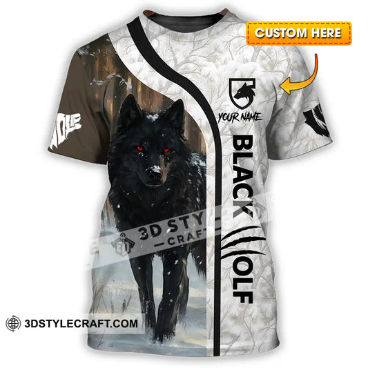 Unisex Shirt - Custom Black Wolf 3D Shirt T-shirt