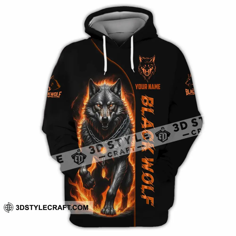 Unisex Shirt - Custom Black Wolf Shirt Hoodie / S T-shirt