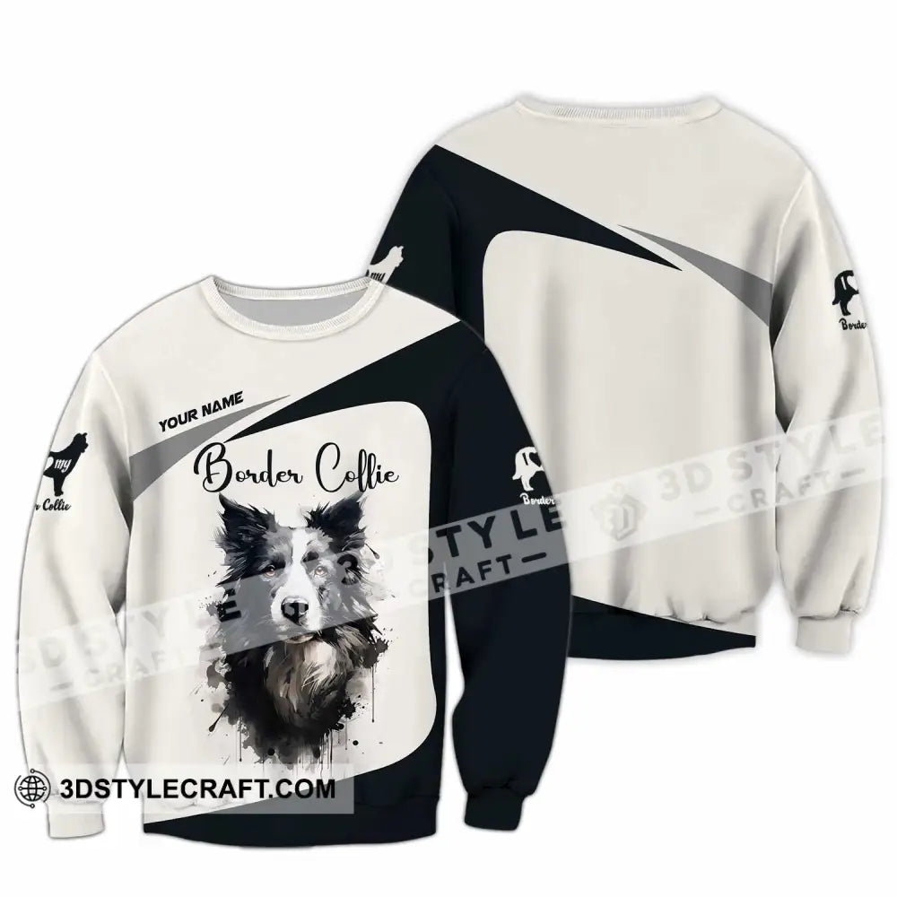 Unisex Shirt - Custom Border Collie 3D Shirt Long Sleeve / S T-shirt