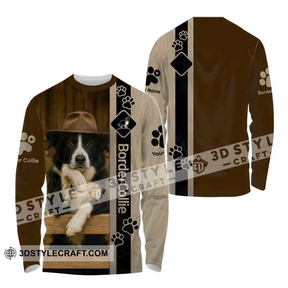 Unisex Shirt - Custom Border Collie Shirt Long Sleeve Shirt / S T-shirt