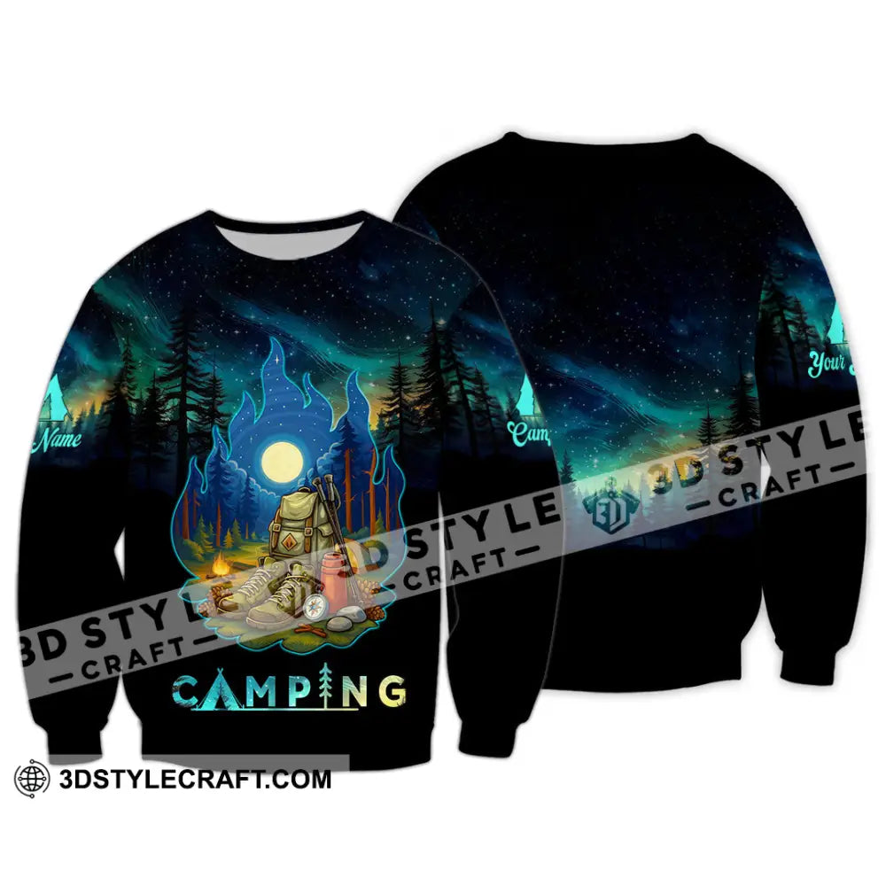 Unisex Shirt - Custom Born To Be Wild Camping Shirt Long Sleeve / S T-shirt