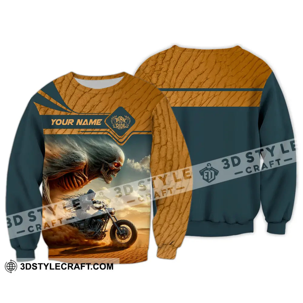 Unisex Shirt - Custom Born To Ride Riding Lover Shirt Long Sleeve / S T-shirt