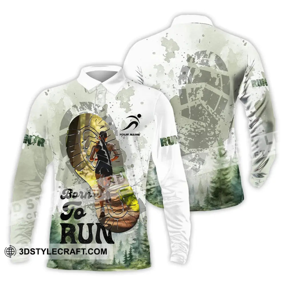 Unisex Shirt - Custom Born To Run Shirt Long Sleeve Polo / S T-shirt